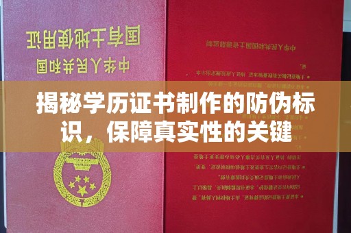 儋州揭秘学历证书制作的防伪标识，保障真实性的关键